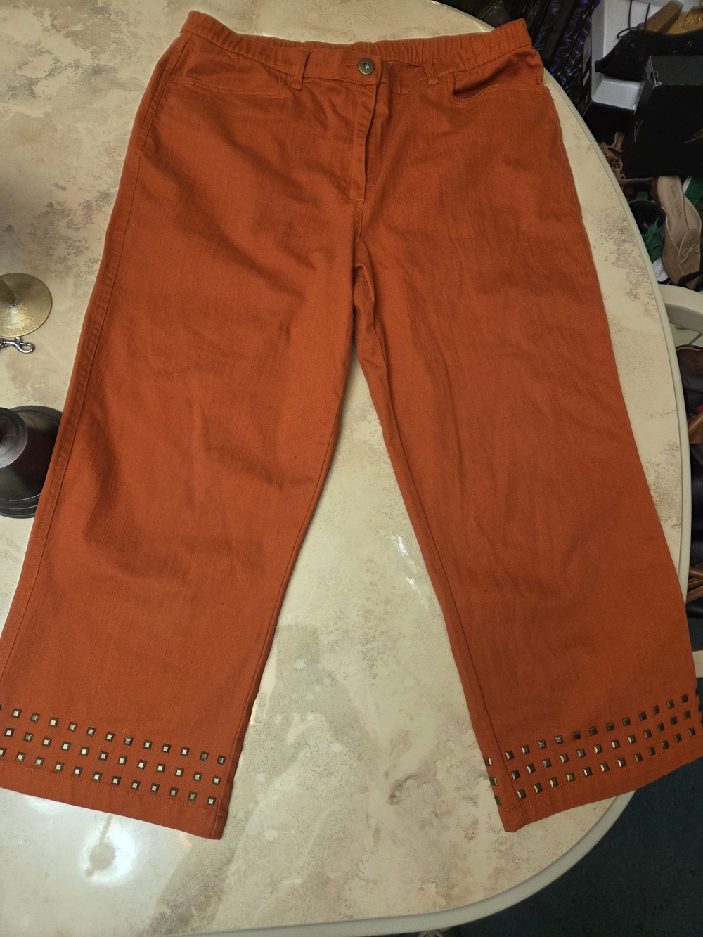Multiples Rust Orange Pants - Size 12 - Picture 3 of 5